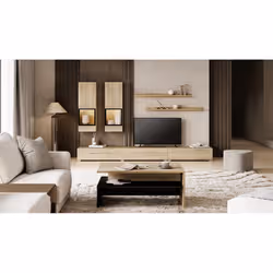 Meublorama HA-BAROS-24E0BM10+LED-23000002-*4C/75KG Support TV et centre de divertissement 6 étagères - Vue supplémentaire 5