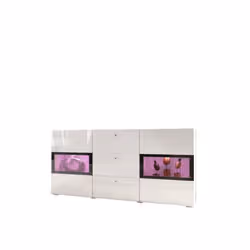 Meublorama HA-BAROS-2497BM10-26-99+LED-23000002-X2*8C/148KG Armoire de rangement de salle à manger - Vue supplémentaire 5
