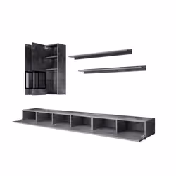 Meublorama DS-HA-BAROS-24B0BM10-26-99+LED-23000002-X2*8C/148KG Armoire de rangement de salle à manger - Vue supplémentaire 5