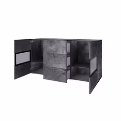Meublorama DS-HA-BAROS-24B0BM10-26-99+LED-23000002-X2*8C/148KG Armoire de rangement de salle à manger - Vue supplémentaire 6