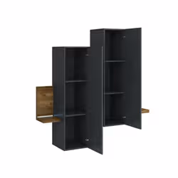 Meublorama HA-BOTA-24AHFG04*1C/53KG étagères Panneaux MDF Marron - Vue supplémentaire 3