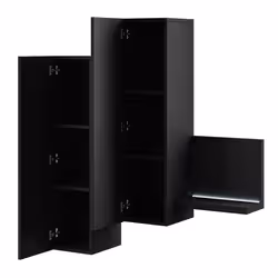 Meublorama DS-HA-BOTA-24W0FG04*1C/53KG étagères Panneaux MDF Noir - Vue supplémentaire 4