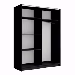 Meublorama MK-DALIA-D5-U12001_R20315-III10-B*3C/134KG placard et armoire de chambre à coucher 4 étagères 2 portes(s) - Vue supplémentaire 2
