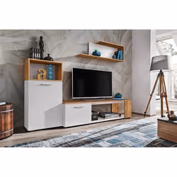 Meublorama DS-AM-MAZE-WWT MZ1*2C/53KG Support TV et centre de divertissement 2 étagères - Vue supplémentaire 2
