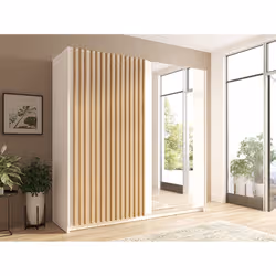 Meublorama MK-DALIA-D5-W10200_R20315-III12-B*3C/162KG placard et armoire de chambre à coucher 4 étagères 2 portes(s) - Vue supplémentaire 2