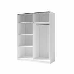 Meublorama MK-DALIA-D5-W10200_R20315-III12-B*3C/162KG placard et armoire de chambre à coucher 4 étagères 2 portes(s) - Vue supplémentaire 3