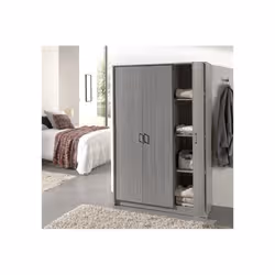 Meublorama RU-RAY-6310-5*2C/82,7KG placard et armoire de chambre à coucher 4 étagères 3 portes(s) - Vue supplémentaire 2