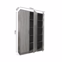 Meublorama RU-RAY-6410-5*2C/78,2KG placard et armoire de chambre à coucher 8 étagères 3 portes(s) - Vue supplémentaire 4