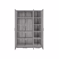 Meublorama RU-RAY-6410-5*2C/78,2KG placard et armoire de chambre à coucher 8 étagères 3 portes(s) - Vue supplémentaire 5