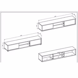 Meublorama HA-FRIDA-24DOMT40*2C/36KG Support TV et centre de divertissement - Vue supplémentaire 2