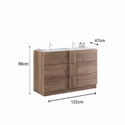 Meublorama MI-JUPITER-433963-T120*2C/70KG miroir de salle de bain et armoire de rangement pour évier - Vue supplémentaire 2