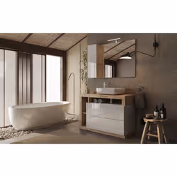 Meublorama MI-HAMBURG-439030K-T110-*2C/55KG miroir de salle de bain et armoire de rangement pour évier - Vue supplémentaire 2