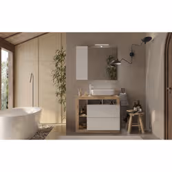 Meublorama MI-HAMBURG-439030K-T92*2C/48KG miroir de salle de bain et armoire de rangement pour évier - Vue supplémentaire 2