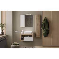 Meublorama MI-HAMBURG-439030K-S78*2C/35KG miroir de salle de bain et armoire de rangement pour évier - Vue supplémentaire 2