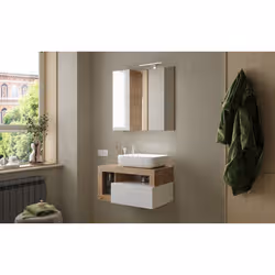 Meublorama MI-HAMBURG-439030K-S78*2C/35KG miroir de salle de bain et armoire de rangement pour évier - Vue supplémentaire 4