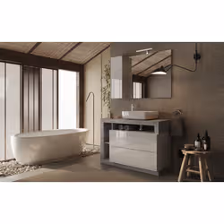 Meublorama MI-HAMBURG-439030CE-T110*2C/54KG miroir de salle de bain et armoire de rangement pour évier - Vue supplémentaire 2