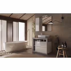 Meublorama MI-HAMBURG-439030CE-T92*2C/48KG miroir de salle de bain et armoire de rangement pour évier - Vue supplémentaire 2