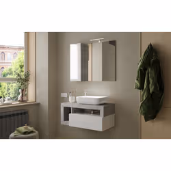 Meublorama MI-HAMBURG-439030CE-S92*2C/38KG miroir de salle de bain et armoire de rangement pour évier - Vue supplémentaire 3