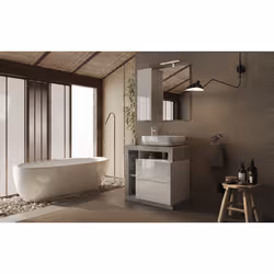 Meublorama MI-HAMBURG-439030CE-T78*2C/44KG miroir de salle de bain et armoire de rangement pour évier - Vue supplémentaire 2