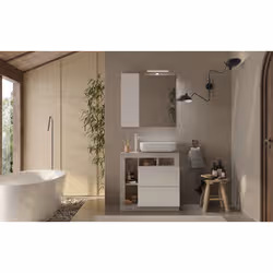 Meublorama MI-HAMBURG-439030CE-T78*2C/44KG miroir de salle de bain et armoire de rangement pour évier - Vue supplémentaire 4