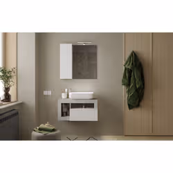 Meublorama MI-HAMBURG-439030CE-S78*2C/35KG miroir de salle de bain et armoire de rangement pour évier - Vue supplémentaire 2