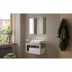 Meublorama MI-HAMBURG-439030CE-S78*2C/35KG miroir de salle de bain et armoire de rangement pour évier - Vue supplémentaire 4
