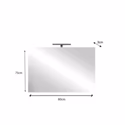 Meublorama MI-SPECCHIERA-439008-780*2C/13KG miroir mural Blanc - Vue supplémentaire 2