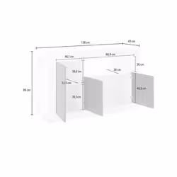 Meublorama MI-URBINO-201335-13*2C/40KG buffet de salle à manger 3 portes(s) - Vue supplémentaire 3