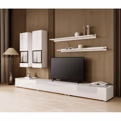 Meublorama HA-BAROS-2497BM10*3C/75KG Support TV et centre de divertissement 6 étagères - Vue supplémentaire 2