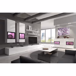 Meublorama HA-BAROS-2497BM10*3C/75KG Support TV et centre de divertissement 6 étagères - Vue supplémentaire 5