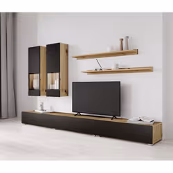 Meublorama HA-BAROS-24RCBM10*3C/75KG Support TV et centre de divertissement 6 étagères - Vue supplémentaire 2