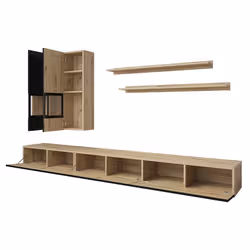 Meublorama HA-BAROS-24RCBM10*3C/75KG Support TV et centre de divertissement 6 étagères - Vue supplémentaire 3