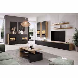 Meublorama HA-BAROS-24RCBM10*3C/75KG Support TV et centre de divertissement 6 étagères - Vue supplémentaire 5