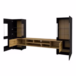 Meublorama DS-HA-COBY-24WNMB10*3C/116KG Support TV et centre de divertissement 6 étagères - Vue supplémentaire 4