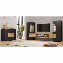 Meublorama DS-HA-COBY-24WNMB10*3C/116KG Support TV et centre de divertissement 6 étagères - Vue supplémentaire 5