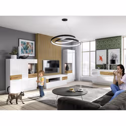 Meublorama HA-SILKE-247JGY41*2C/52KG Support TV et centre de divertissement 2 tiroir(s) - Vue supplémentaire 4