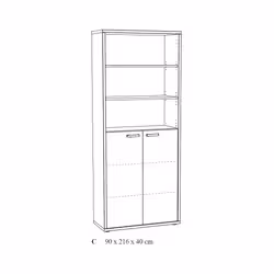 Meublorama NT-CAPO-CAP2C*2C/81KG Armoire de rangement de bureau - Vue supplémentaire 3