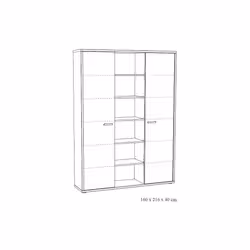 Meublorama NT-CAPO-CAP1H*4C/144KG Armoire de rangement de bureau - Vue supplémentaire 3