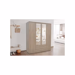 Meublorama RU-MARC-6925-2*2C/123KG placard et armoire de chambre à coucher 8 étagères 4 portes(s) - Vue supplémentaire 2