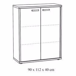 Meublorama NT-PRONTO-PRO1A*2C/51KG Armoire de rangement de bureau - Vue supplémentaire 4
