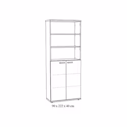 Meublorama NT-RIO-RIO2C*2C/72KG Armoire de rangement de bureau - Vue supplémentaire 2