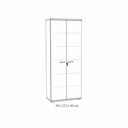 Meublorama NT-RIO-RIO2D*2C/83KG Armoire de rangement de bureau - Vue supplémentaire 2