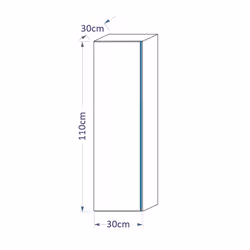 Meublorama FH-GS11-N*1C/14,8KG miroir de salle de bain et armoire de rangement pour évier - Vue supplémentaire 3