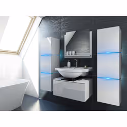 Meublorama FH-GS14-B*1C/23KG miroir de salle de bain et armoire de rangement pour évier - Vue supplémentaire 2