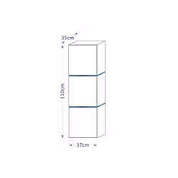Meublorama FH-GS14-N*1C/23KG miroir de salle de bain et armoire de rangement pour évier - Vue supplémentaire 3