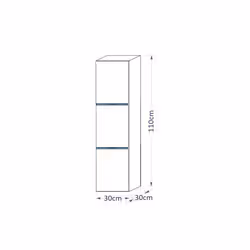 Meublorama FH-GS8-B*1C/15,65KG miroir de salle de bain et armoire de rangement pour évier - Vue supplémentaire 3