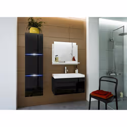 Meublorama FH-GS8-N*1C/15,65KG miroir de salle de bain et armoire de rangement pour évier - Vue supplémentaire 2