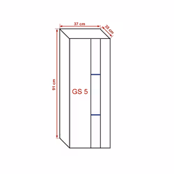 Meublorama FH-GS5-B*1C/16KG Armoire de rangement de salle à manger - Vue supplémentaire 3