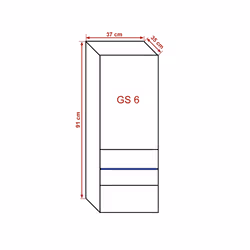 Meublorama FH-GS6-B*1C/16KG Armoire de rangement de salle à manger - Vue supplémentaire 3
