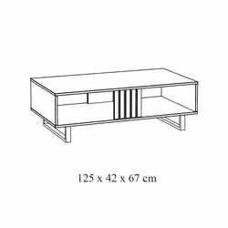 Meublorama NT-FARO-FAR1SAL*3C/26KG Table à café, latérale et de salon Forme rectangulaire - Vue supplémentaire 3